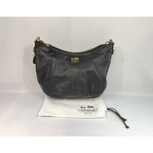 Coach Soft Leather Black Handbag Purse Madison Bag